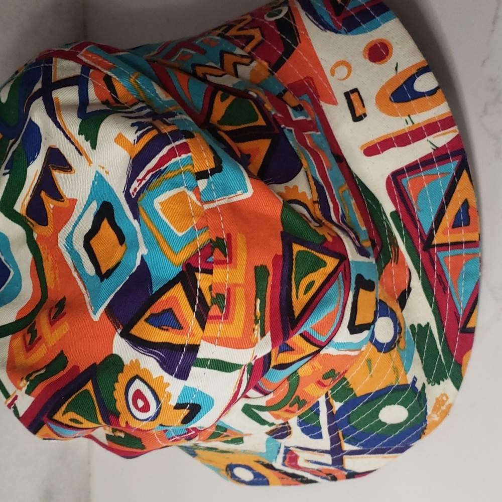 Colorful Geometric Pattern Bucket Hat - Picture 2 of 5